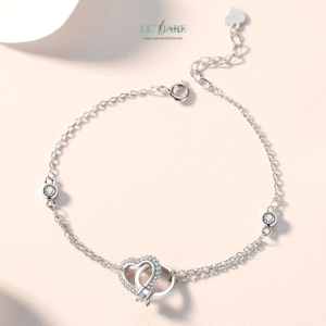 Vòng Tay Bạc Nữ Tâm Diệu BNVT41 Le'mare Jewelry LMJ