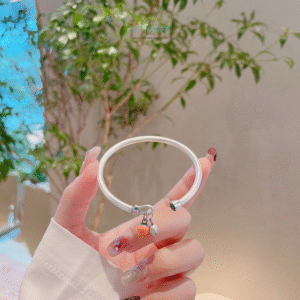 Vòng Tay Bạc Nữ Phúc Hồng – Thanh Sắc Của May Mắn và Tình Yêu BNVT48 Le'mare Jewelry LMJ