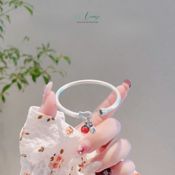 Vòng Tay Bạc Nữ Phúc Hồng – Thanh Sắc Của May Mắn và Tình Yêu BNVT48 - Ảnh 5