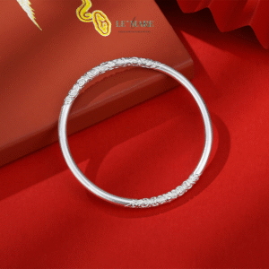 Vòng Tay Bạc Nữ Tâm Bạch Vân BNVT56 Le'mare Jewelry LMJ