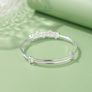 Vòng Tay Bạc Nữ Lung Linh Mai Hoa BNVT58 Le'mare Jewelry LMJ