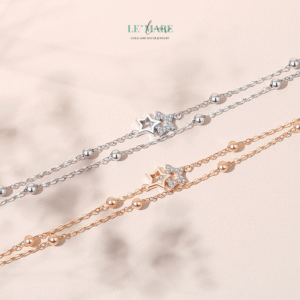 Lắc tay bạc nữ Song Tinh BNVT65 Le'mare Jewelry LMJ