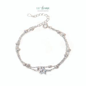 Lắc tay bạc nữ Song Tinh BNVT65 Le'mare Jewelry LMJ