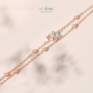 Lắc tay bạc nữ Song Tinh BNVT65 Le'mare Jewelry LMJ