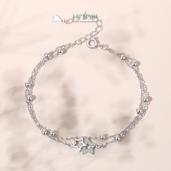 Lắc tay bạc nữ Song Tinh BNVT65 - Ảnh 6