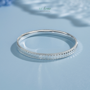 Vòng tay bạc nữ Tâm Kim Phúc BNVT74 Le'mare Jewelry LMJ
