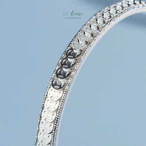 Vòng tay bạc nữ Tâm Kim Phúc BNVT74 Le'mare Jewelry LMJ