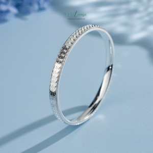 Vòng tay bạc nữ Tâm Kim Phúc BNVT74 Le'mare Jewelry LMJ