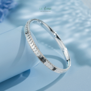 Vòng tay bạc nữ Tâm Kim Phúc BNVT74 Le'mare Jewelry LMJ