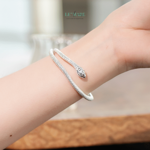 Vòng tay bạc nữ Xà Ảnh BNVT78 - Ảnh 3