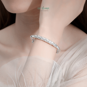 Vòng tay bạc nữ Bạch Vân Tâm Nguyệt BNVT83 Le'mare Jewelry LMJ