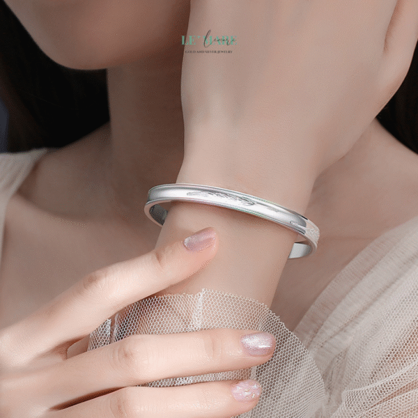 Vòng tay bạc nữ  Ánh Kim – Mắt Xích Nữ Tính BNVT84 - Ảnh 3