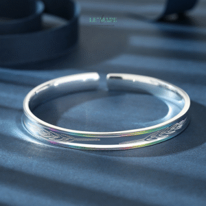 Vòng tay bạc nữ Ánh Kim – Mắt Xích Nữ Tính BNVT84 Le'mare Jewelry LMJ