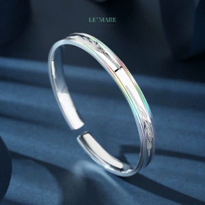 Vòng tay bạc nữ Ánh Kim – Mắt Xích Nữ Tính BNVT84 Le'mare Jewelry LMJ