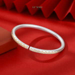 Vòng Tay Bạc Nữ Minh Tâm Như Nguyệt – Vẻ Đẹp Thuần Khiết Từ Ánh Trăng BNVT89 Le'mare Jewelry LMJ