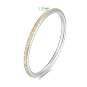 Vòng Tay Bạc Nữ Minh Tâm Như Nguyệt – Vẻ Đẹp Thuần Khiết Từ Ánh Trăng BNVT89 Le'mare Jewelry LMJ