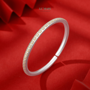 Vòng Tay Bạc Nữ Minh Tâm Như Nguyệt – Vẻ Đẹp Thuần Khiết Từ Ánh Trăng BNVT89 Le'mare Jewelry LMJ