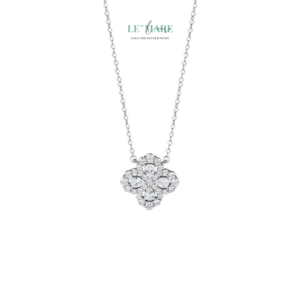 Dây chuyền bạc nữ Phúc Diệp – Hoa bốn cánh, gói trọn điều lành BNDC95 Le'mare Jewelry LMJ