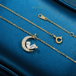 Dây chuyền bạc nữ Nguyệt Điệp – Dấu mộng dịu dàng dưới vầng trăng BNDC97 Le'mare Jewelry LMJ
