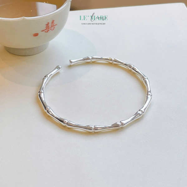 Trúc Ân – Vòng Tay Bạc Nữ Mang Hình Bóng Cân Trúc và Lòng Tri Ân Lặng Thầm BNVT105 - Ảnh 4