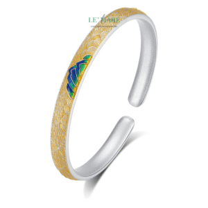 PHONG KIM – VÒNG TAY BẠC NỮ NHẸ NHƯ GÓI GIÓ, SÁNG NHƯ ÁNH VÀNG TRÊN ĐỈNH NÚIBNVT108 Le'mare Jewelry LMJ