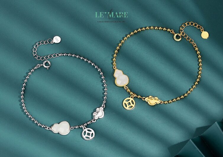 Vòng tay ngọc bích nữ Ngọc Phúc Tài – Vòng tay ngọc bích nữ mang tài lộc và phúc khí vẹn tròn BNVT20 Vòng tay ngọc bích nữ Ngọc Phúc Tài – Vòng tay ngọc bích nữ mang tài lộc và phúc khí vẹn tròn BNVT20 Le'mare Jewelry LMJ