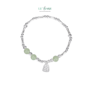 Vòng tay ngọc bích nữ "Lục An" – Ngọc bích của an lành và may mắn BNVT68 Vòng tay ngọc bích nữ "Lục An" – Ngọc bích của an lành và may mắn BNVT68 Le'mare Jewelry LMJ