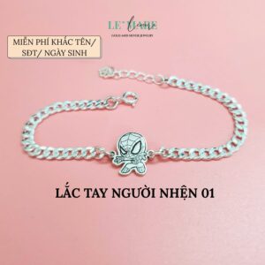 Alternative view of Bộ Lắc Bạc, Dây Chuyền Bạc Spider Man Dành Cho Trẻ Em Từ 0-10 Tuổi